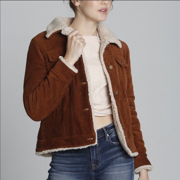 Vigoss Jackets & Blazers - Vigoss Corduroy Jean Sherpa Jacket
